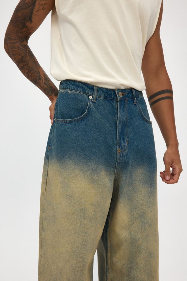Wide Baggy Jean Degrade Yıkamalı