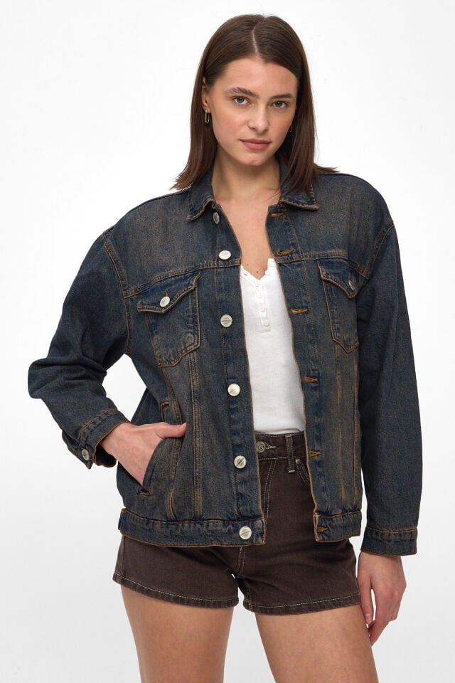 Vintage Tint Kadın Denim Ceket