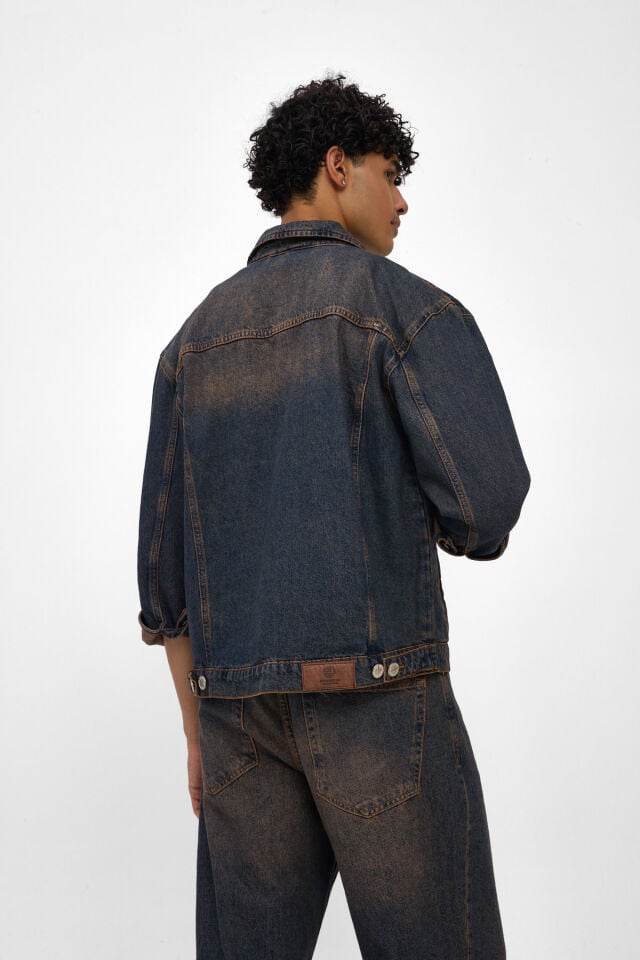 Vintage Tint Erkek Denim Ceket