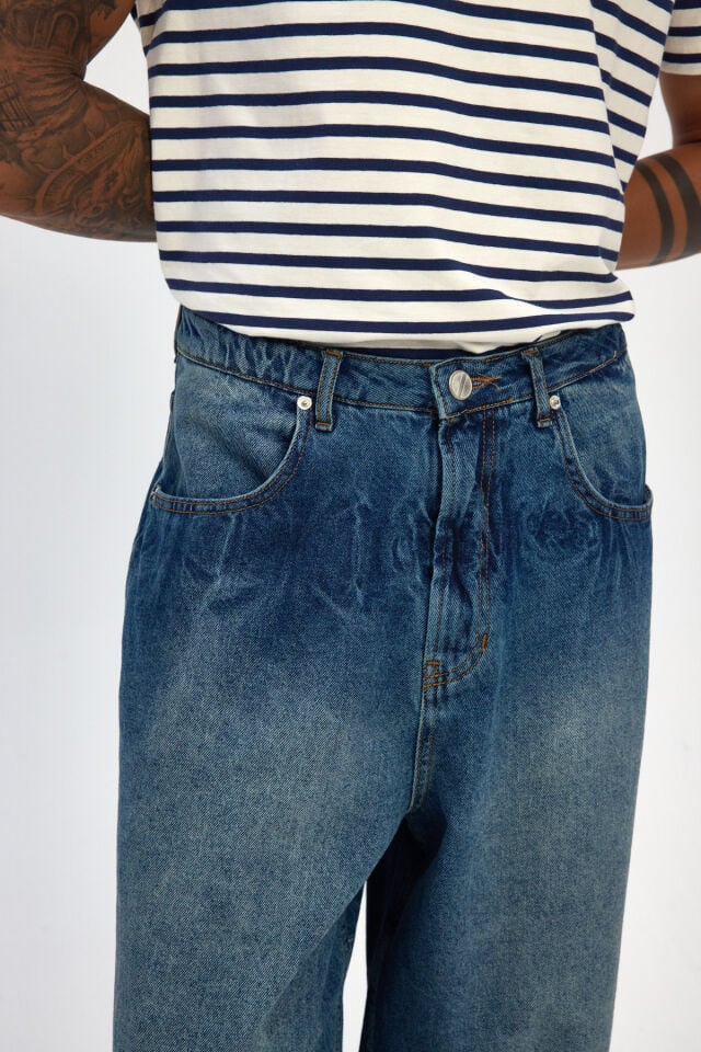 Signature Tie Erkek Wide Baggy Jean