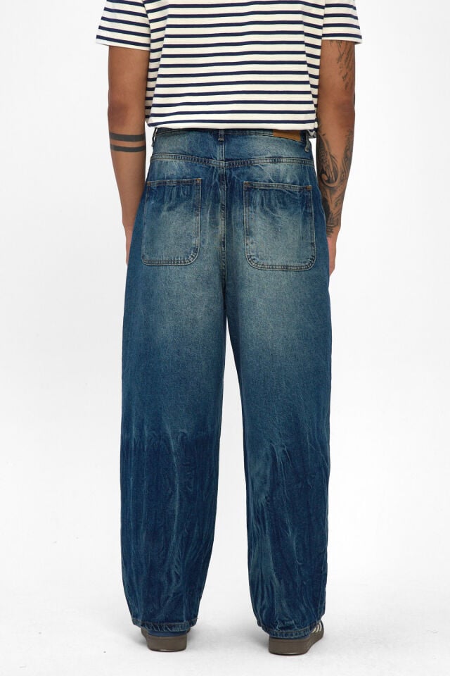 Signature Tie Erkek Wide Baggy Jean