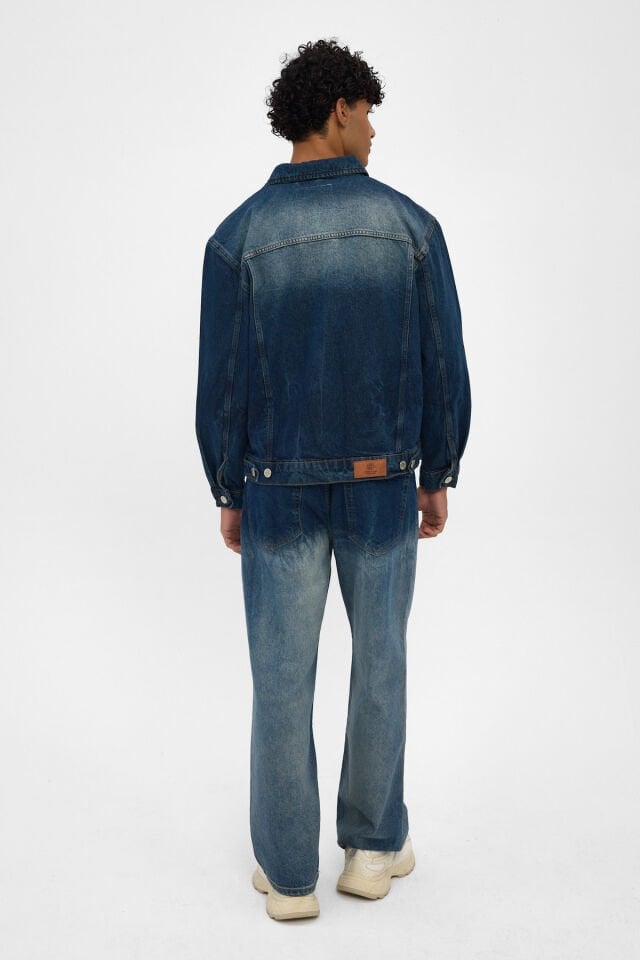Erkek Denim Takım Indigo Yıkamalı