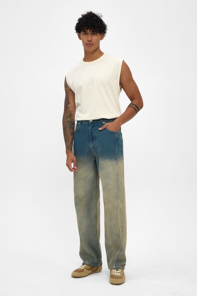 Degrade Wash Erkek Baggy Jean