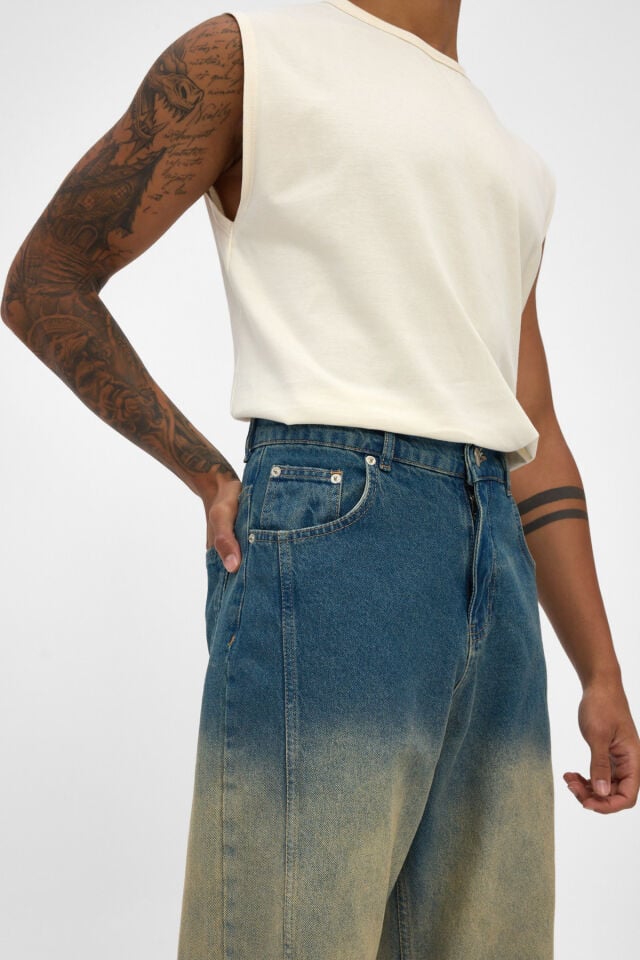Degrade Wash Erkek Baggy Jean