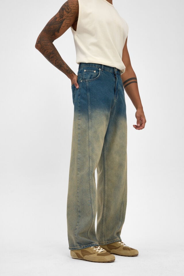 Degrade Wash Erkek Baggy Jean