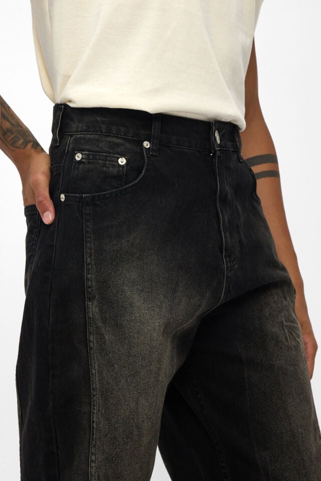 Signature Tie Black Tint Erkek Baggy Jean