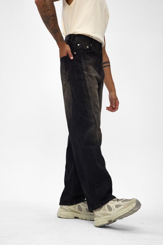 Signature Tie Black Tint Erkek Baggy Jean