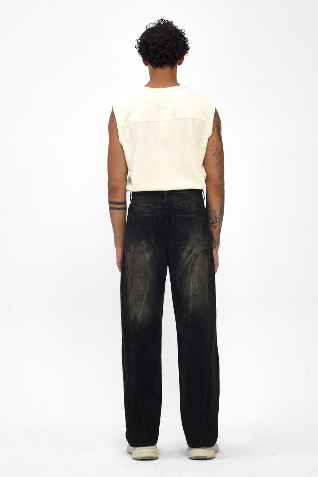 Signature Tie Black Tint Erkek Baggy Jean
