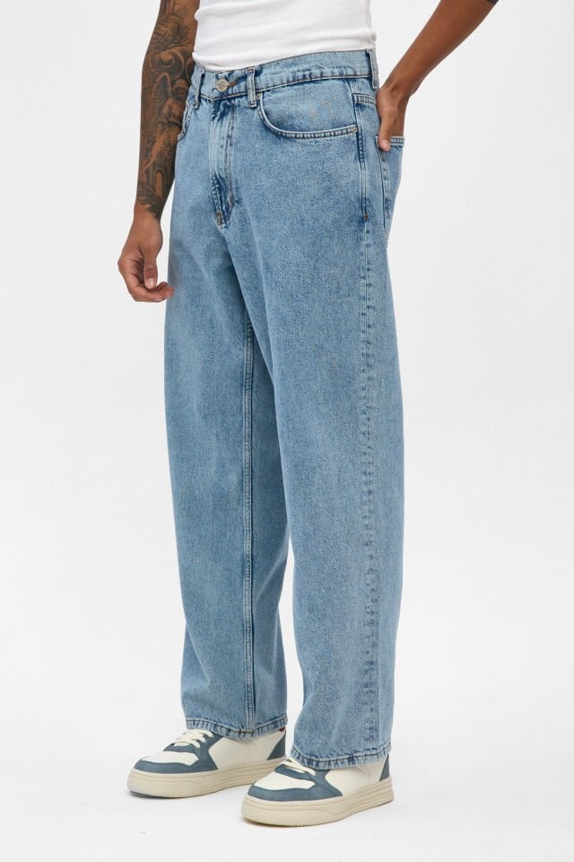 Ice Fade Açık Mavi Erkek Loose Fit Jean