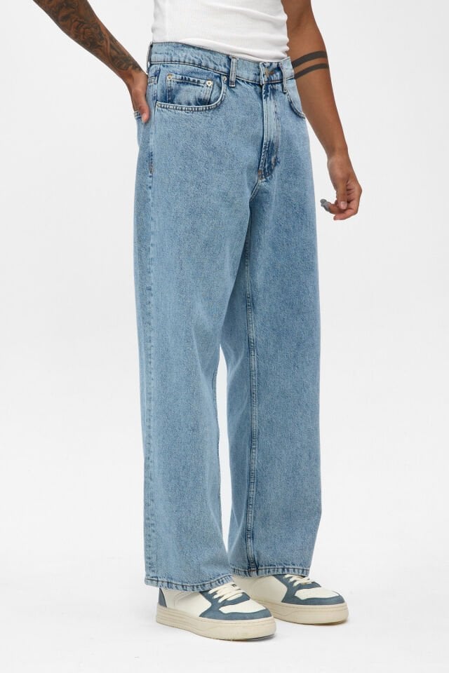 Ice Fade Açık Mavi Erkek Loose Fit Jean